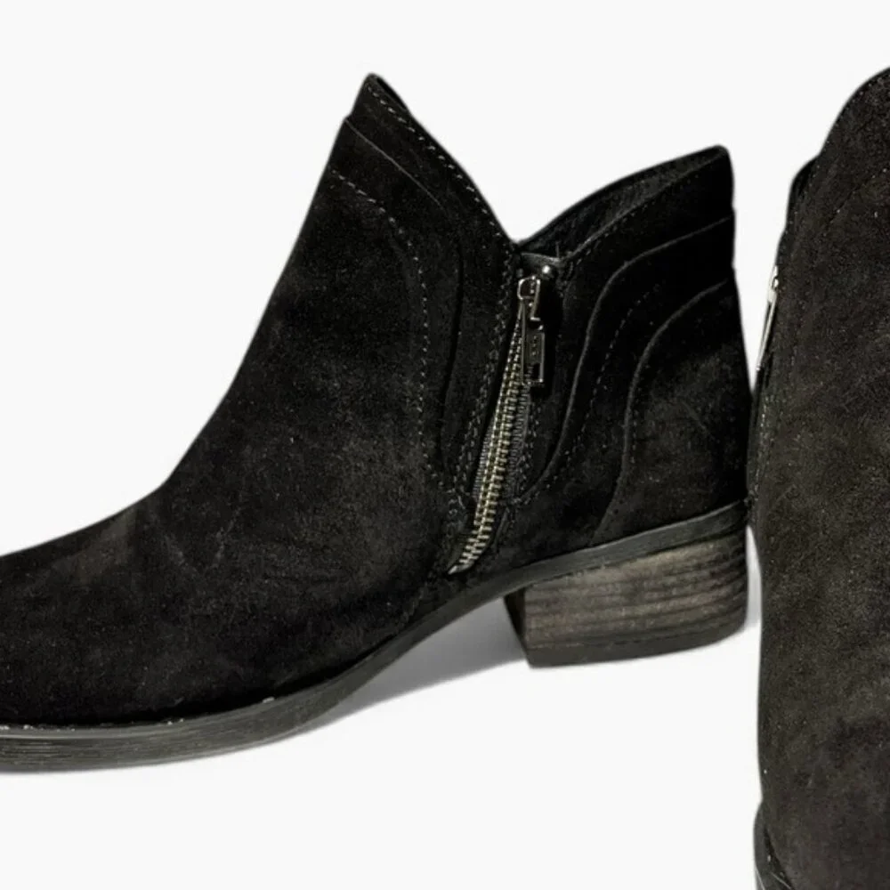 🌻NEW NWOT Born Malta II Women’s Black Suede Ankle Booties Women's Size 10
